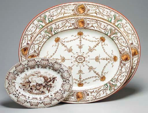SIX ENGLISH CREAMWARE PART DINNER SERVICES,
