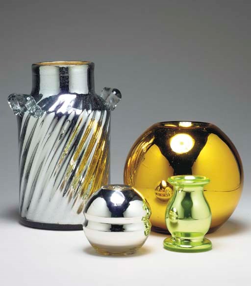 A GROUP OF MERCURY GLASS,