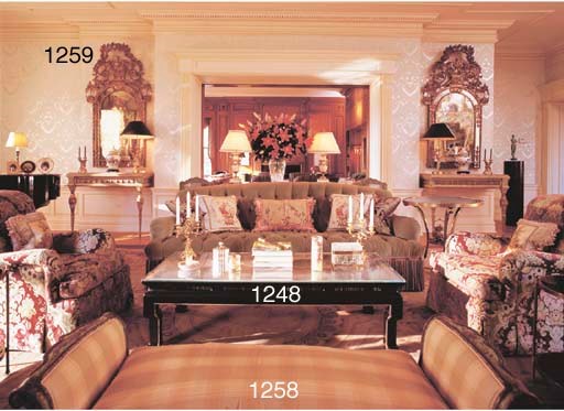 A CHINESE LACQUER AND HARDSTONE MOUNTED LOW TABLE WITH GLASS TOP,