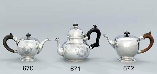 A George II provincial silver teapot
