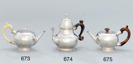 A George II silver teapot
