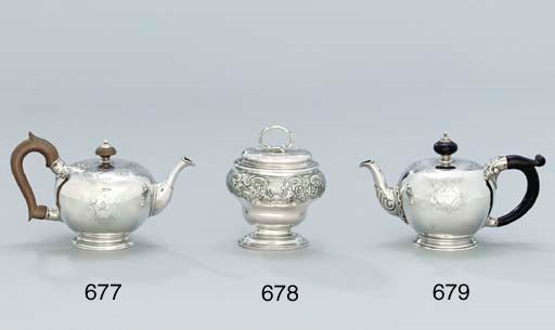 A George II silver tea-caddy