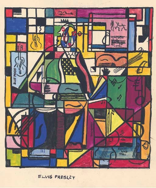 ELVIS PRESLEY ART BY STUART SUTCLIFFE