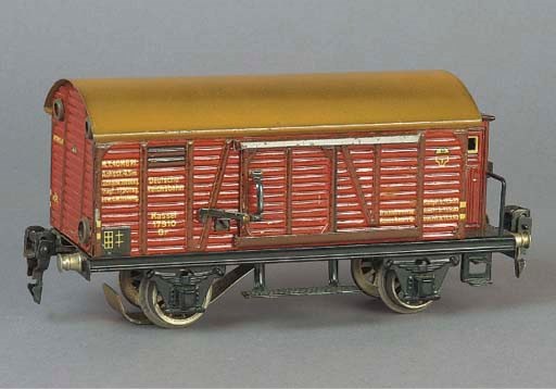 A  Märklin two-axle 1791B Goods Van with lighting