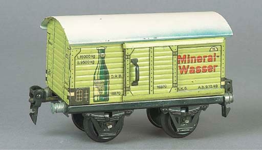 A Märklin two-axle 1687 13cm. Mineral Wasser (Mineral Water) Van