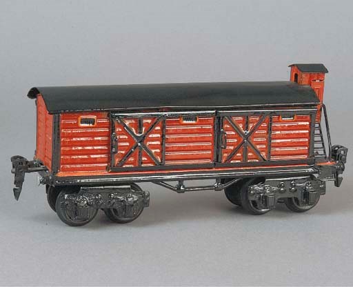 A Märklin four-axle 1956 21.5cm. bogie van