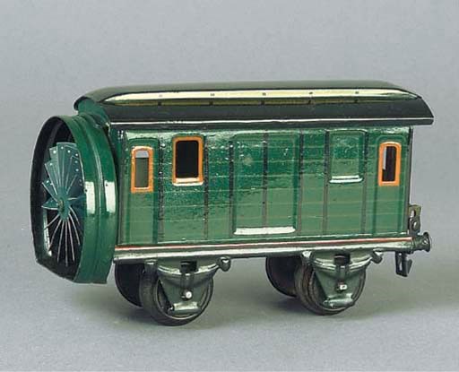 A Märklin two-axle 1890 14cm. rotary snow plough