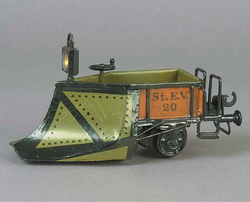A Märklin two-axle 1888 15.5cm. ST.E.V. snow plough
