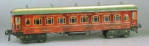 A Bing Gauge I four-axle 48.5cm. Wagons Lits Sleeping Car