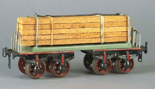 A Rock and Graner Gauge I four-axle 23cm. Bogie Bolster Timber Wagon