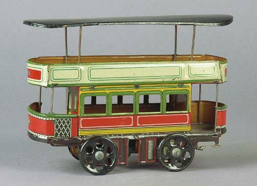 A German clockwork four-wheel Double-Deck Tramcar No. 991