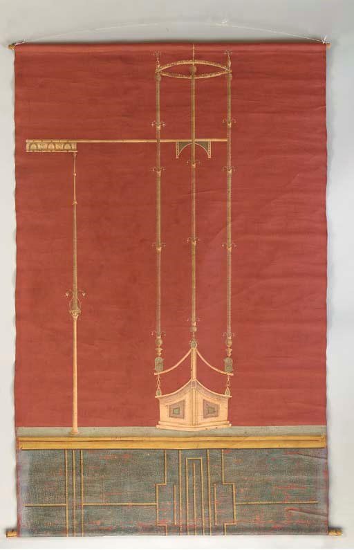 A PAINTED CANVAS PANEL,