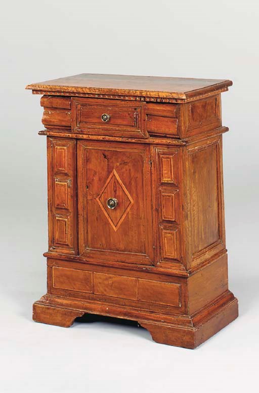 A RENAISSANCE REVIVAL CONSOLE CUPBOARD,