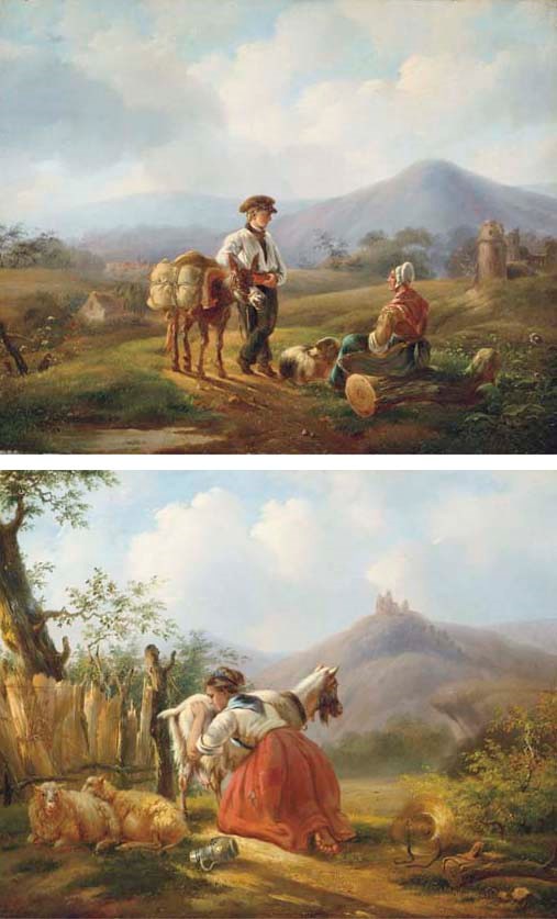 (2) German School, first half 19th century