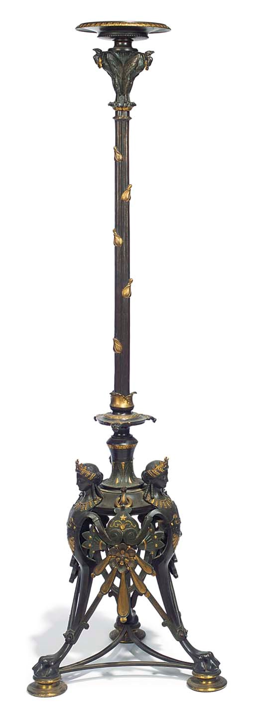 A FRENCH BRONZE TORCHERE
