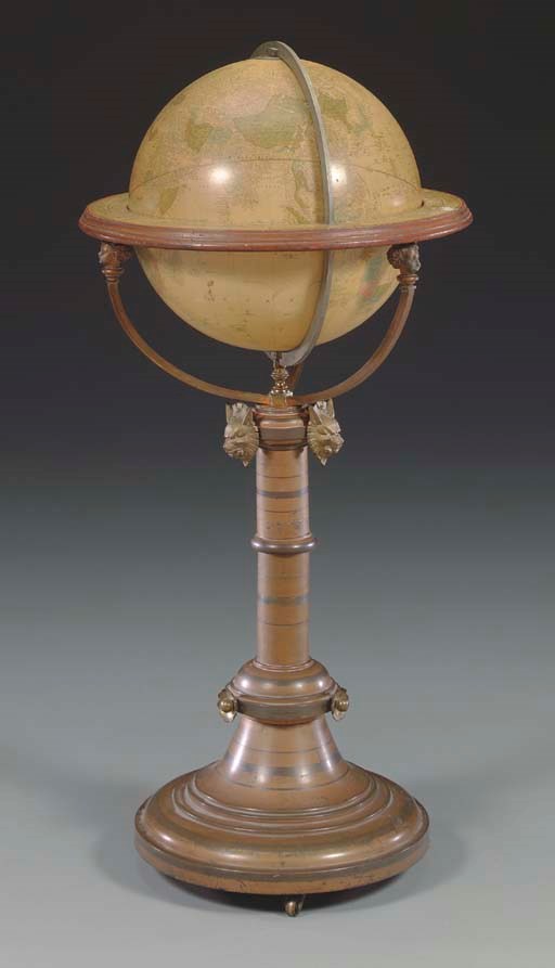A fine late 19th-Century American 16-inch diameter celestial library globe