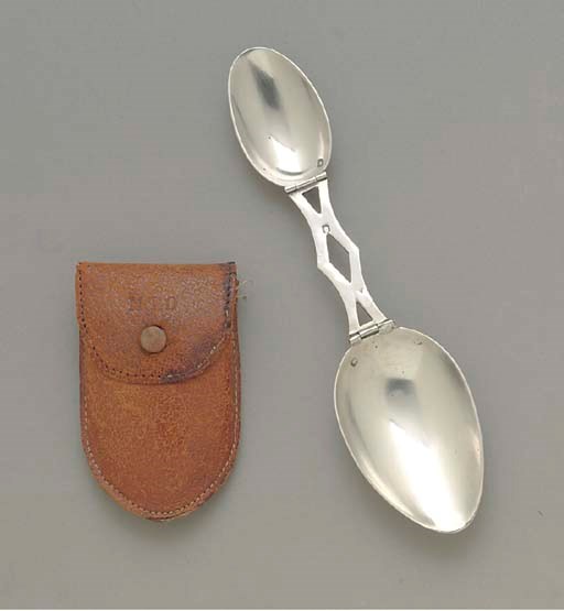 A 19th-Century French silver medicine spoon