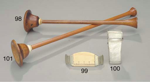 A rare 19th-Century ivory and silver pleximeter