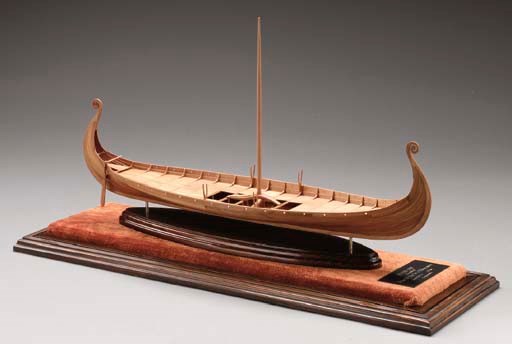 A scale model of the Osberg Viking Ship