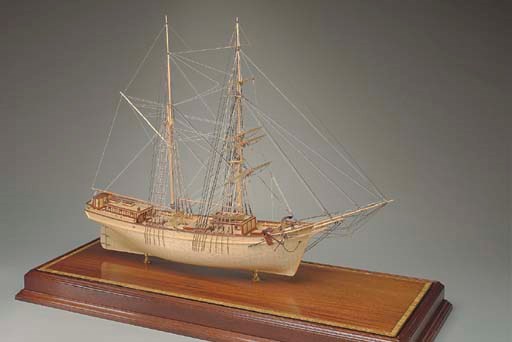 A fine scale model of the Norwegian trading brig Leon