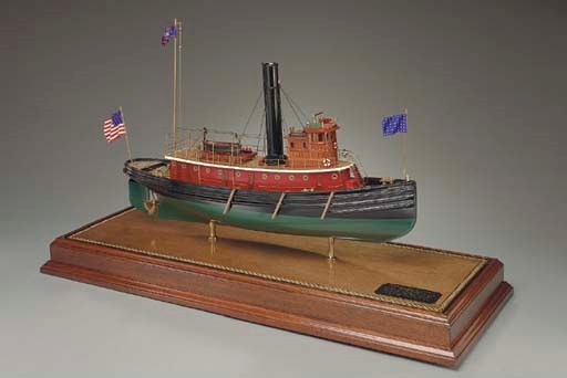 A static display model of the New York Harbor tugboat Brooklyn