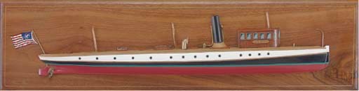 A half model of the high speed yacht Stiletto