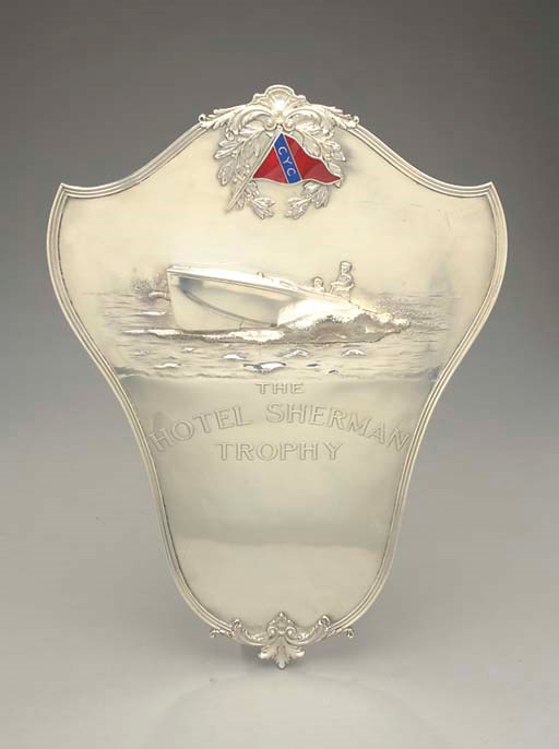The Hotel Sherman Trophy in sterling silver for the Chicago Yacht Club