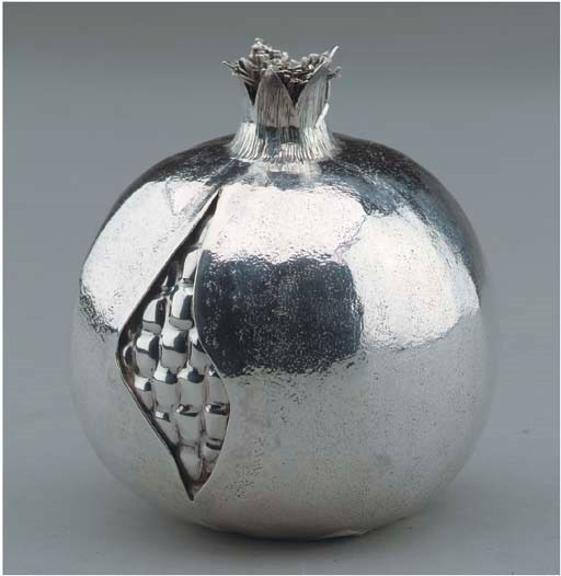 A SILVER POMEGRANATE,
