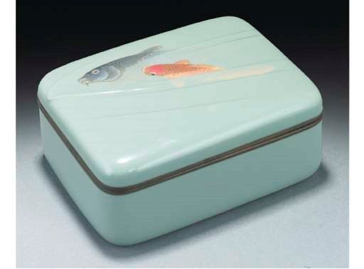 A Japanese silver and moriage enamel rectangular covered box, Meiji Tasiho Period