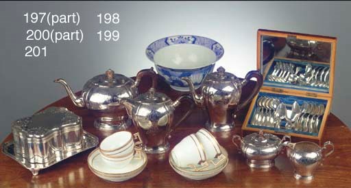 A set of four Meissen Marcolini porcelain gilt cups and saucers