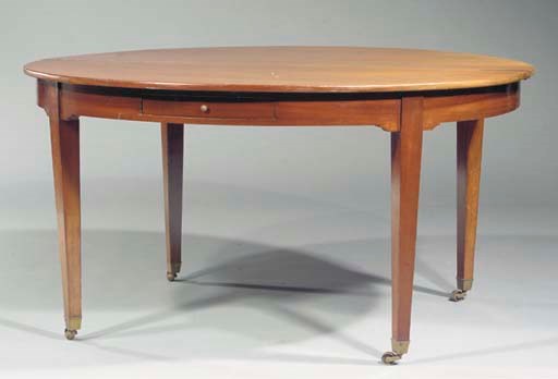 A Dutch mahogany extending dining table