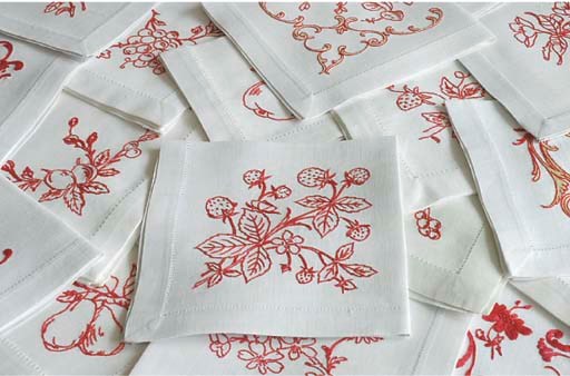 (84) A collection of openworked and embroidered fruit napkins and doilies