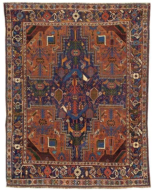 An antique Afshar rug