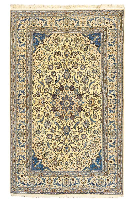 A large part silk Nain rug