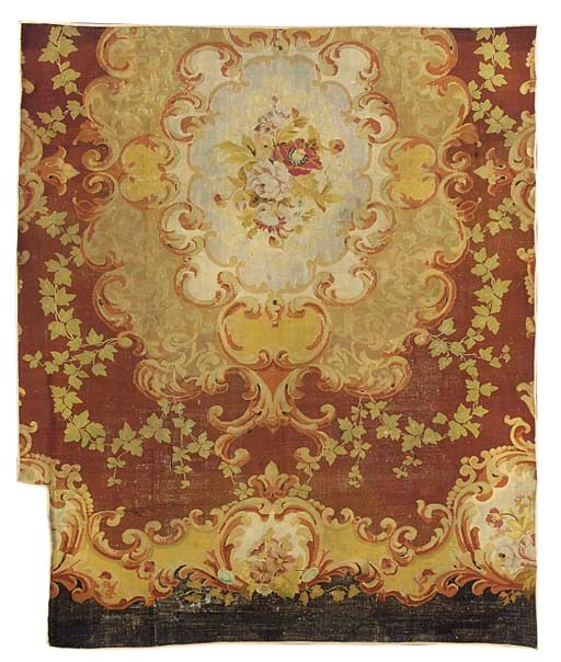 A large Aubusson carpet fragment