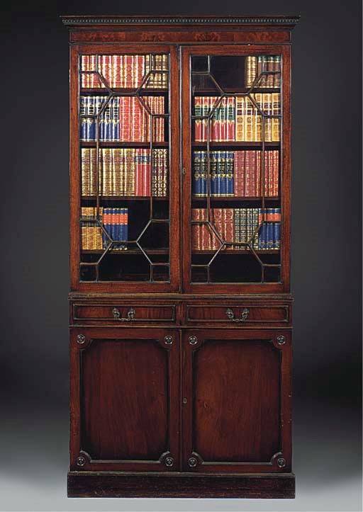 A MAHOGANY BOOKCASE