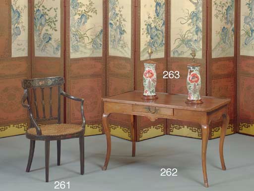 A LOUIS XV PROVINCIAL WALNUT BUREAU PLAT
