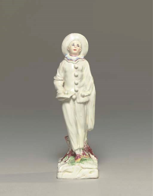 A MENNECY COMMEDIA DELL'ARTE FIGURE OF PIERROT
