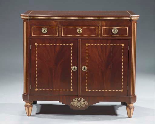 A Dutch mahogany sideboard 'klapbuffet'