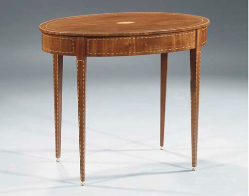 A Dutch mahogany tea-table
