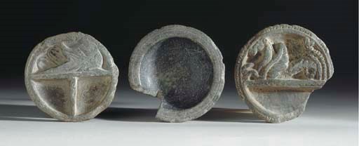 A Group of Three Schist Trays*