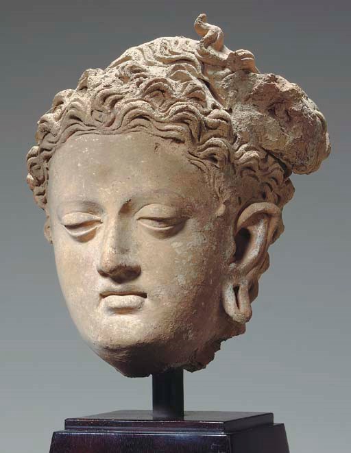 A Terracotta Head of Maitreya