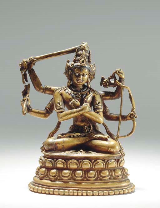 A Bronze Figure of Manjuvajra