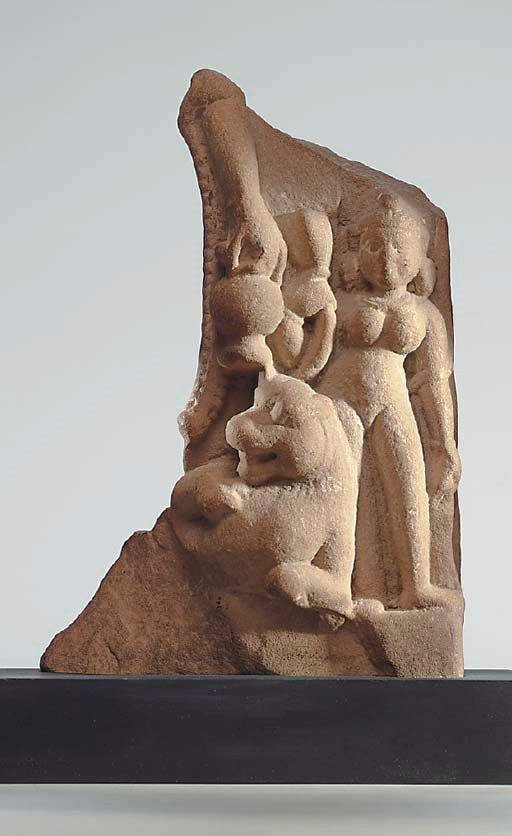 A Small Buff Sandstone Relief Fragment