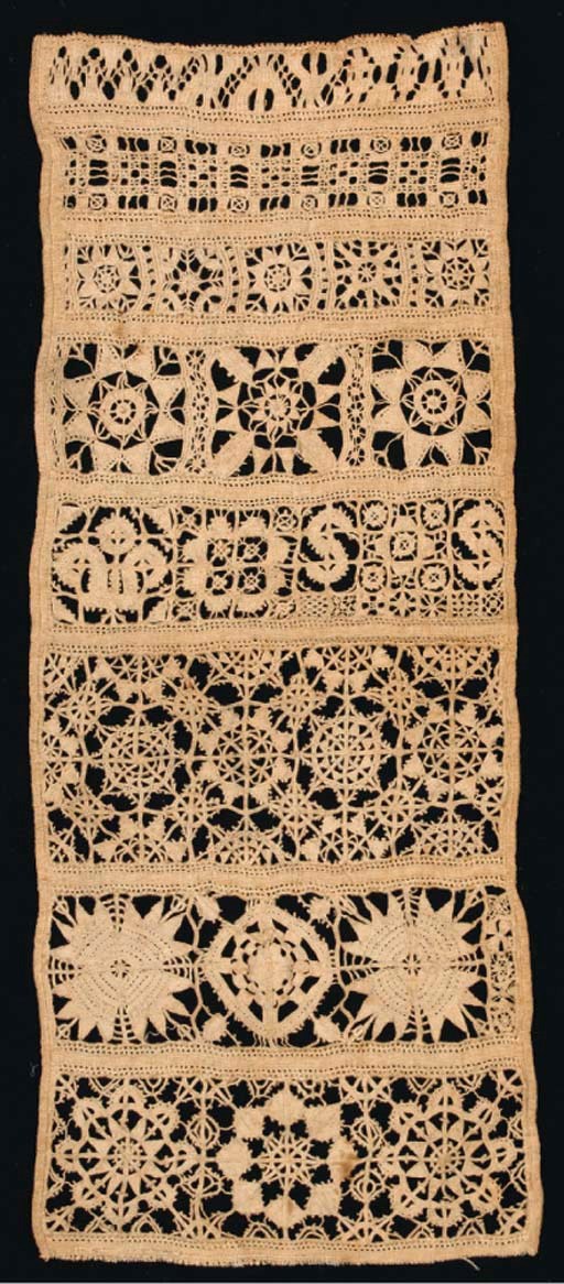 A Reticella sampler, circa 1600
