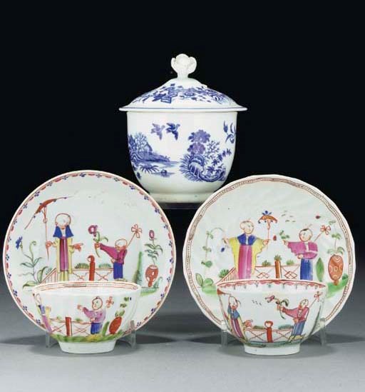 A quantity of English porcelain teawares
