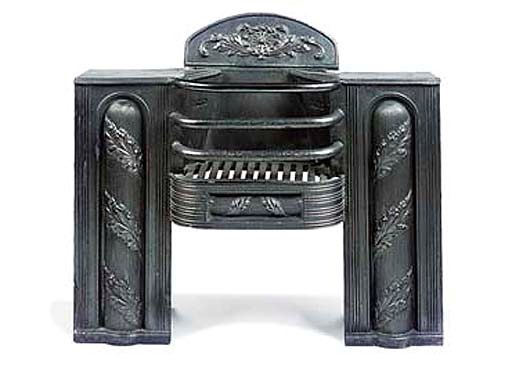A SCOTTISH REGENCY CAST IRON HOB GRATE