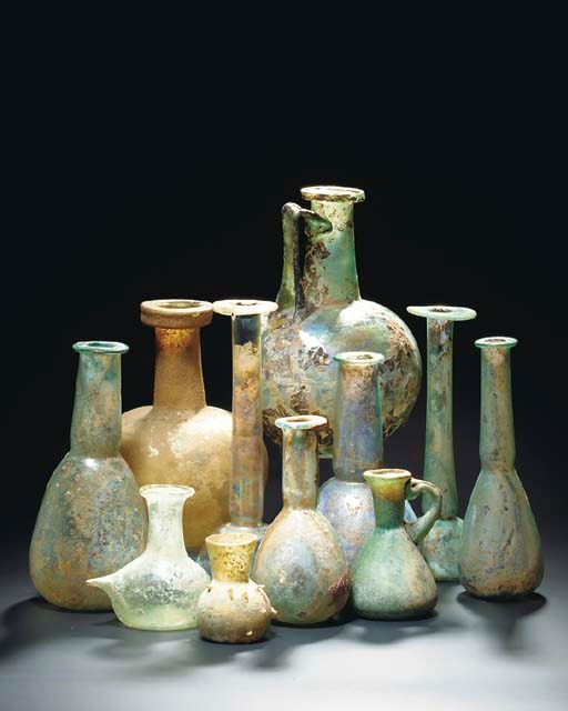 A ROMAN GLASS JUG