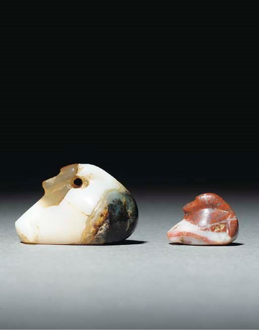 FIVE WESTERN ASIATIC HARDSTONE WEIGHTS