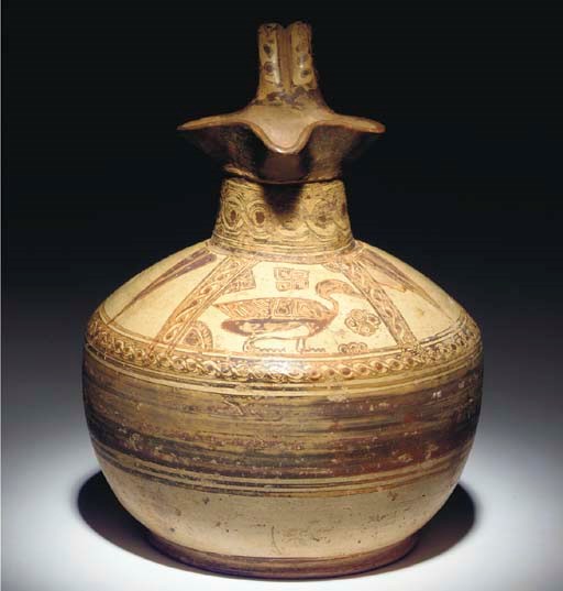 AN EAST GREEK 'CARIAN WILD GOAT STYLE' TREFOIL-LIPPED OINOCHOE